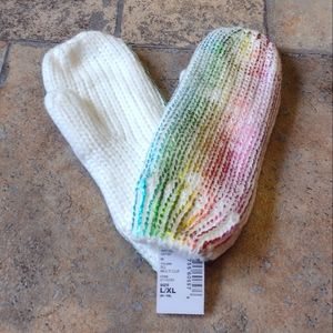 The Children's Place metallic rainbow mittens L/XL (8+ yr) BNWT